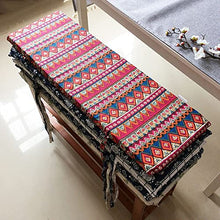 XIEMINLE Garden Bench Cushion Dining Chair Cushion 2/3 Seater Indoor, Rectangle Swing Seat Pads with Ties, Soft Colorful Seat Cushions Suitable for Park Kitchen Garden Swing,140 * 50 * 3cm,Style4
