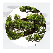 YXIANG56Q Fake Plants Artificial Bonsai Pine Simulation Green Plant Bonsai Indoor Fake Plant Potted Artificial House Plants for Home Living Room Porch Display Bonsai Tree