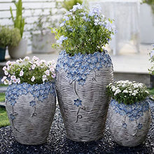 Planting Pot Garden Outdoor Plant Containers Planters Retro Creative Decorative Flower Pots Patio Balcony High Flower Pots with Drainage Holes Indoor Plant Pot (Color : M)