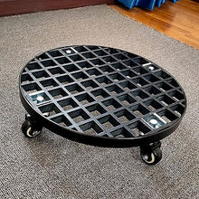 GVILTY Heavy Duty Plant Caddy with Wheels, 440lb Capacity,Round Large Rolling Plant Stand Dolly with Industrial Grade PU Caster Wheels Aluminum Edge, for Moving Potted Plan black-67cm/26in