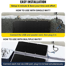 Snow Melting Mats for Walkway, Outdoor Heated Snow & Ice Melting Mat, for Winter Snow Removal, USB Series Connection,4 Pack,30cmx60cm