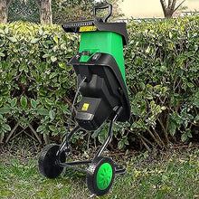 Qiokoith Electric Garden Shredder Wood Chipper 2400W Leaf Mulcher - Efficient Lawn and Garden Use Chippers for Quick and Easy Cleanup