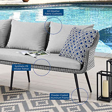 Modway EEI-4658-GRY-GRY Endeavor Patio Sofa, Gray Gray