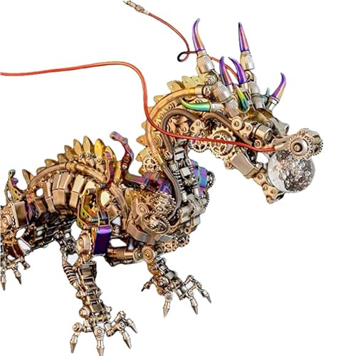 ModelForgeX DIY Mechanical Dragon Model Kit 3D 50cm Metal Punk 2030+ PCS Multicolor