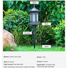 Dntum Retro Lantern Outdoor Waterproof Lawn Lamp, Community Glass Lamp Street Lamp Victorian Outdoor Waterproof Floor Lamp Column Lamp Villa Park Lamp E27 Street Lamp,A,Wiring Type,A-Solar