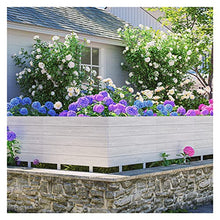 Garden Wooden Fence,Plug-in Tree Decorative Edging Border,Easy DIY Flexible Landscape Lawn Partitions for Patio Pathway,White,10PCS(100X100CM)