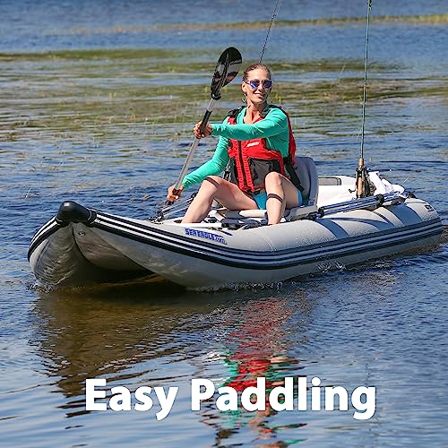 Sea Eagle 437ps PaddleSki Inflatable 1-2 Person Catamaran Boat - Solo Start Up Package