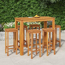 HKTMGDNG 7-Piece Acacia Wood Garden Bar Set