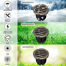 MIK Solutions LED Spot Lights Outdoor Landscape Lighting 112 Solid Brass In Ground Light with 7W LED Bulb Bronze Brass (12 Pack)