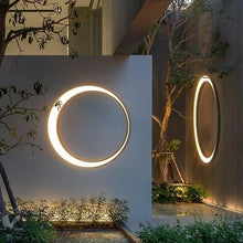 MECOLA Exterior Wall Sconce,Outdoor Waterproof Wall L Creativity Moon Stainless Steel Wall Sconces Outdoor Waterproof Landscape Wall Lamp LED Garden Lamp for Corridor Porch Villa Wall Light(100cm)