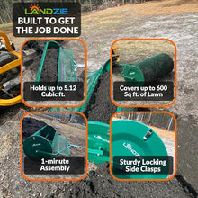 LANDZIE - Compost Spreader 44 Inch, Peat Moss & Top Soil Roller