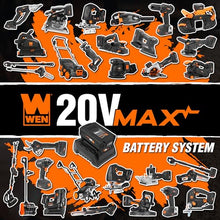 WEN 20V Max Cordless 14-Inch Brushless Electric Tiller with Two 4.0 Ah Batteries and Dual-Port Charger (20724)