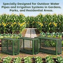 HESMAX Backflow Preventer Security Cage, 44.37" L×13.39" W×24.02" H, Weather Resistant Steel Security Cover for Irrigation Systems, Outdoor Anti-Theft Backflow Protector with Dry/Wet Anchors & Locks