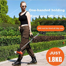 AMYYTL Wacker Electric Cordless Lawn Mower with 2 Batteries and brushless Motor High Power and Long Life Easily converts from Lawn Mower to Lawn Trimmer Household Lawn Mower for Back Gard