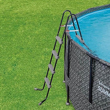 Summer Waves 16ft x 48in Above Ground Pool Set with Pump & Accessories Dark Herringbone