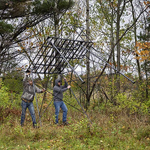 CAGE PERMANENT HUB BLIND Hunting Tower 8' with 66" Platform Black
