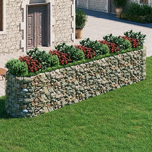 Gabion Raised Bed Galvanized Iron 196.9"x39.4"x39.4" for Outdoor Plants White/Black/Other