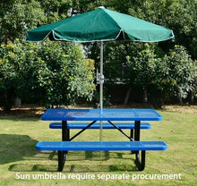 LifeYard Heavy Duty 6' Rectangular Picnic Table, Expanded Metal,(72" Long) (Blue)