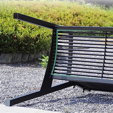 Park Patio Seat Garden Benches Park Chairs with Armrest, Durable Steel Frame Terrace Bench with Round Tube Backrest and Seats, Modern Leisure Chairs Garden Furniture Furniture