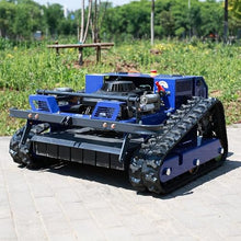 Remote Control Brush Mower – 9HP Gas, 55cm Wide Deck, Auto-Retract Blades, 45° Slope, 1600W Brushless Drive – for Dense Brush, Wetland, Hillside – High-Power Crawler Cutter