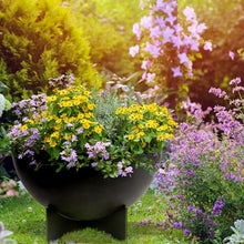 RTS Home Accents 36” Massive Outdoor Solerno Garden Planter, Made from 100% Recycled Material, Weather-Resistant, Black - Durable, Stylish Planter for Large Outdoor Gardens and Landscaping