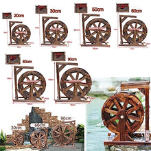 Water Fountain for Garden,Outdoor Water Wheel Fountain,Water Feature Ornamental Fountain Waterfall Feng Shui Wheels,Living Water Feature Patio Pool Pond Wooden Garden Indoor Decorative (Size : 90cm)
