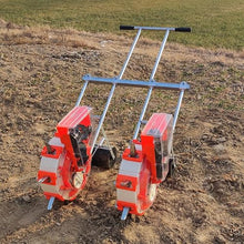 Manual Seeder Precision Garden Seed Planter Spreader, Double Row Hand-Push Roller Seeder & Fertilizer Applicator, Machine Peanut Corn Bean Planter(7 Mouths)
