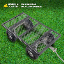 Gorilla Carts 2-Pack Steel Utility Cart, 4 Cu Ft Bed, 800 lb Load Capacity, Black – Heavy-Duty Outdoor Hauling Wagon with Removable Side Panels for Yard, Lawn, Garden or Landscaping