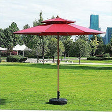 QZQHNYJ 3M Parasols Patio Umbrella Garden Double Topwaterproof Umbrella/Shade with Base,for Beach/Pool/Patio/Balcony/Patio
