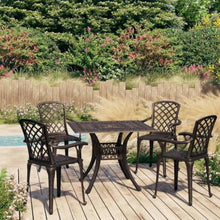 RJPLMFV 5 Piece Cast Aluminum Bistro Set Bronze