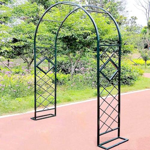 GFSGHZZ Black Metal Garden Trellis 220Cm Sturdy Rose Climbing Trellis for Climbing Plants Outdoor Trellis Pergola for Pathways/Entrances Strong Tubular Support,Green-L300Xh220Xw40M