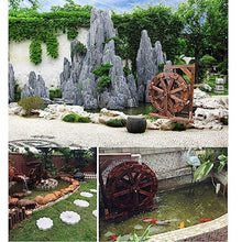 Water Wheel Fountain,Wheel Waterfall Wooden Outdoor Wheels Fountain Vintage Rustic Ornamental Pond Decorative,for Balcony Patio Garden Fountain,Porch,Yard (Size : Diameter 90cm)
