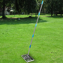 Aikimfuly Lawn Leveling Rake 6.5 FT Stainless Steel Leveling Tool Length Adjustable Long Handle Gardening Hand Tool for Garden Backyard Lawn Farm Golf