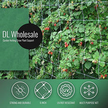 DL Wholesale VineLine Trellis Netting Garden Plant Plastic Trellis Net Roll for Climbing Plants Grow Support Fruits Vegetables, Green, 6.5 ft x 3300'