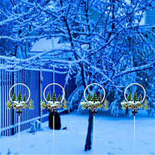 Christmas Pine Cone Lights Solar Tree Lights Garden Outdoor Waterproof Solar Yard Decoration Light Solar Stakes Deco Lights for Patio Lawn Pathway Christmas
