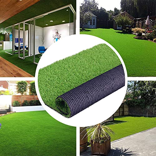 SIGETREE Artificial Grass Turf Realistic Fake Grass Synthetic Thick Lawn Grass Mat Pet Turf Outdoor Garden Landscape (13ft x 82ft (1066 Square ft))