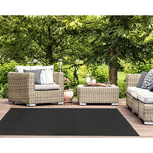 Liora Manne Calais Indoor/Outdoor Area Rug - Durable Power Loomed Casual Texture Solid Charcoal (5' x 7'6")