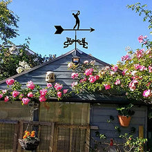 Metal Weather Vane Vintage WeatherVane Farm Scene Weathercock Direction Indicator for Outdoor Garden Shed Roof Paddock Decoration Measuring Tools A 35X50CM (A 35X50CM) (B 35X50CM)