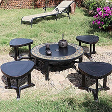 SLGGPJBU Outdoor Fire Pit Garden Wood Burning Fire Bowl, Outdoor Wood Burning Brazier, Party Camping Picnic Grill, Waterproof and Rustproof