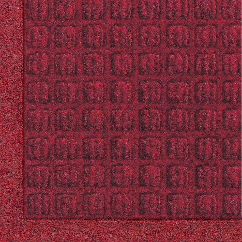 WaterHog Fashion Mat | Commercial-Grade Entrance Mat with Fabric Border – Indoor/Outdoor, Quick Drying, Stain Resistant Door Mat (Red/Black, 6' x 12')
