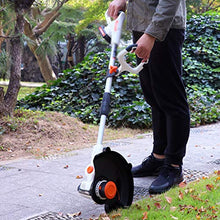 Battery Grass,Small Lawn Mower for Household Use, Outdoor Rechargeable Lawn Mower, 20V/2.0 Ah Lithium Battery, 9000±10% RPM, Garden, Farm Essential Eq (White 20V/2.0 Ah battery2)