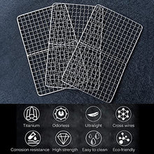 Grill Plate Ultralight Barbecue Rack BBQ Wire Mesh Baking Roasting Cooling Net Plate for Outdoor Camping Backpacking (D 10.6 * 6.6 * 0.2 in)