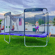 Skywalker Trampolines 17ft Rectangle Olympic-Sized Trampoline with Enclosure Blue
