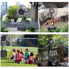 NYTFHMS Portable Misting Fan Patio Cooling Fans High Velocity Personal Mister Fan 3-10M Air Supply Distance Black for Indoor Outdoor,320W/26in