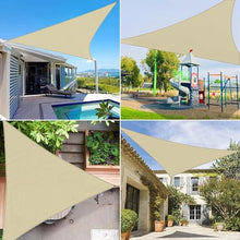 COARBOR Sun Shade Sail 48'x48' Heavy Duty Canopy with Steel Cable Reinforcement Beige