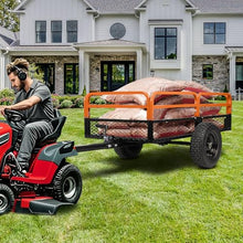 MegaChoice Heavy Duty ATV Dump Cart, 1500 Lbs HD Agricultural Trailer with Removable Sides, 15 Cubic Feet Garden Utility for Tractor Lawn Mower Garden