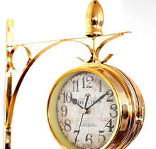 EHVYBDX Double Sided Wall Clock,Retro Wall Clock Outdoor Garden Wall Clock Outdoor Indoor Garden Wall Clock for Garden/Patio/Yard