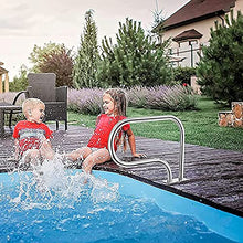 Flange Swimming Pool Rail Silver Stainless Steel 3-Bend Grab Ladder Humanized Handle Spa Handrails