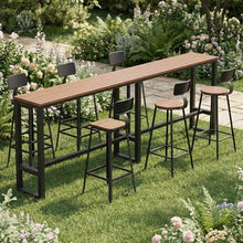 MISXEOE Extra Long Outdoor Bar Height Table, Patio Bar Tables High Counter Table, Weather Resistant Pub Tables for Poolside Garden Balcony Restaurant Cafe, Indoor or Outdoor Use(94.5"x15.7"x40.5")