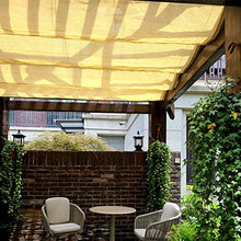 Etlegor Retractable Sun Shade Canopy Cover, Sliding Wave Shade Sail UV Protection Replacement Pergola Cover for Patio Garden Gazebo Porch(1x4m)